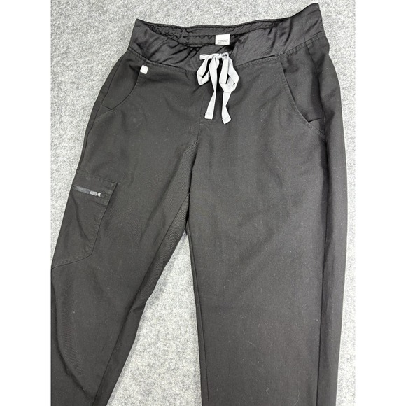 FIGS Zamora Jogger Scrub Pants Womens S Black 6 Pocket Yoga Waistband Tech! - Picture 4 of 6